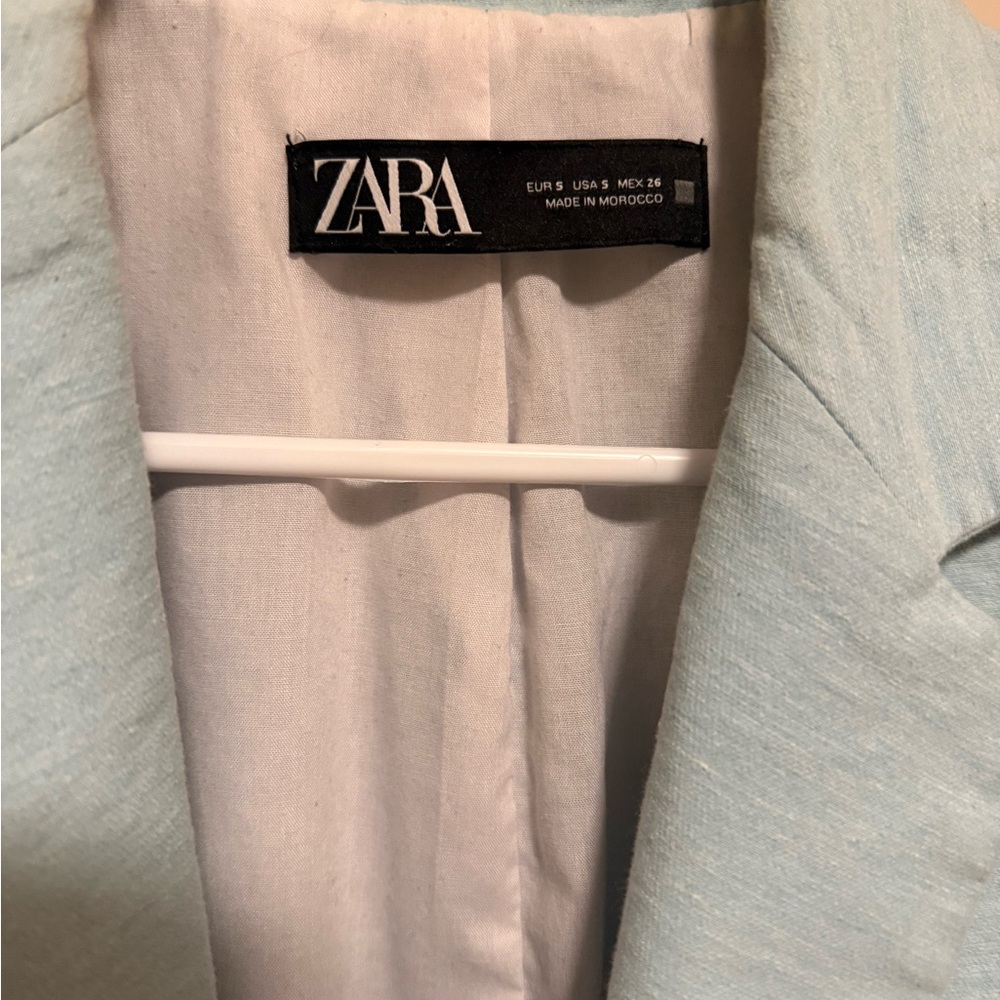 Zara Soft Blue Jacket - Picture 2 of 9